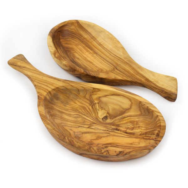 Set di 3 grandi ciotole in legno di ulivo, tre misure, rotonde: realizzate  a mano in legno di ulivo greco di alta qualità, ideali per cereali