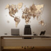 Mappa del Mondo da parete in legno